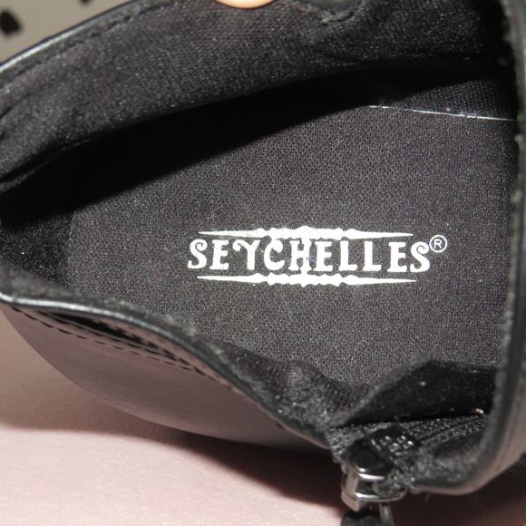 Seychelles Black Faux Leather Side Zip Ankle Boots - Picture 7 of 9